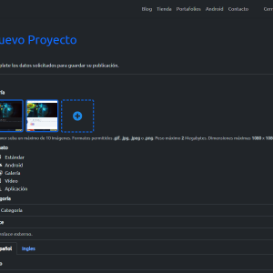 Panel de control para un CMS