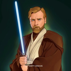 Cartoon de Obi-wan Kenobi
